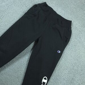 Champion Authentic Jogger Sweatpants Mens‎ XS Embroidered Logo Black